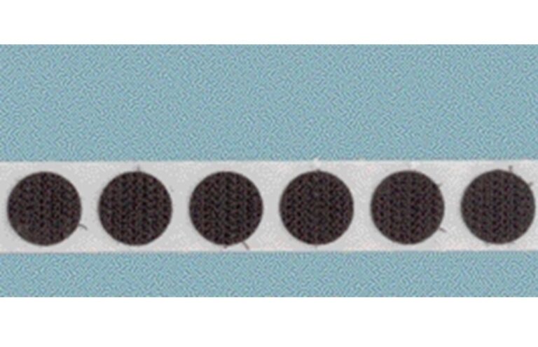 VELCOIN Brand Adhesive Backed half inch Hook Coins- Roll of Black
