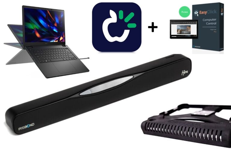 Acer Core i3 Laptop with HIRU eye tracker + EasyClick Software + TD Snap and Core + Oskol casing