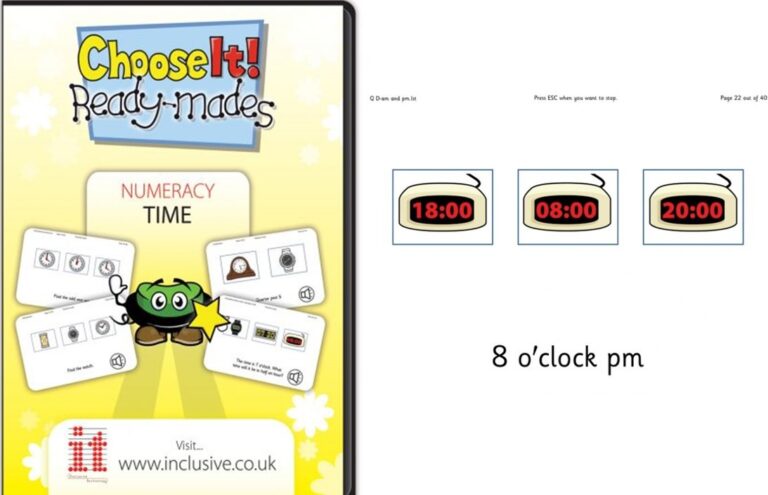 ChooseIt! Ready-mades Numeracy – Time