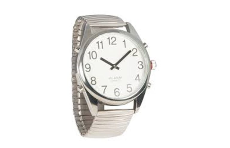 Reizen Chrome Talking XL Face Watch