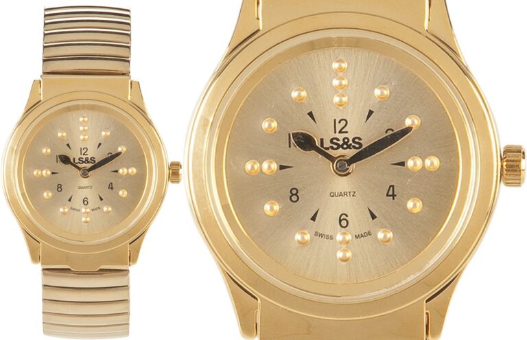 Everyday Gold Braille Watch With Expansion Band