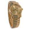 REIZEN Braille Gold-Tone Womens Watch with Exp. Band