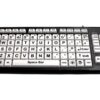Accuratus jumbo xl keyboard-black-on-white uppercase