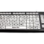 Accuratus jumbo xl keyboard-black-on-white uppercase